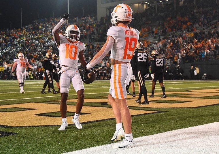Celebrating a touchdown